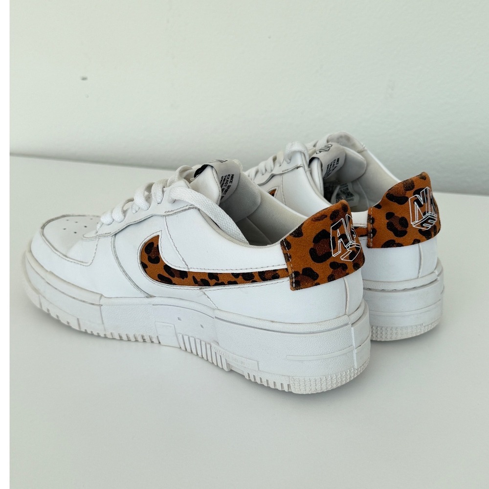 Nike Air Force 1 Pixel Leopard White Sneakers DH9632-101 Low Top Sz 8.5 Baddie - Picture 16 of 16